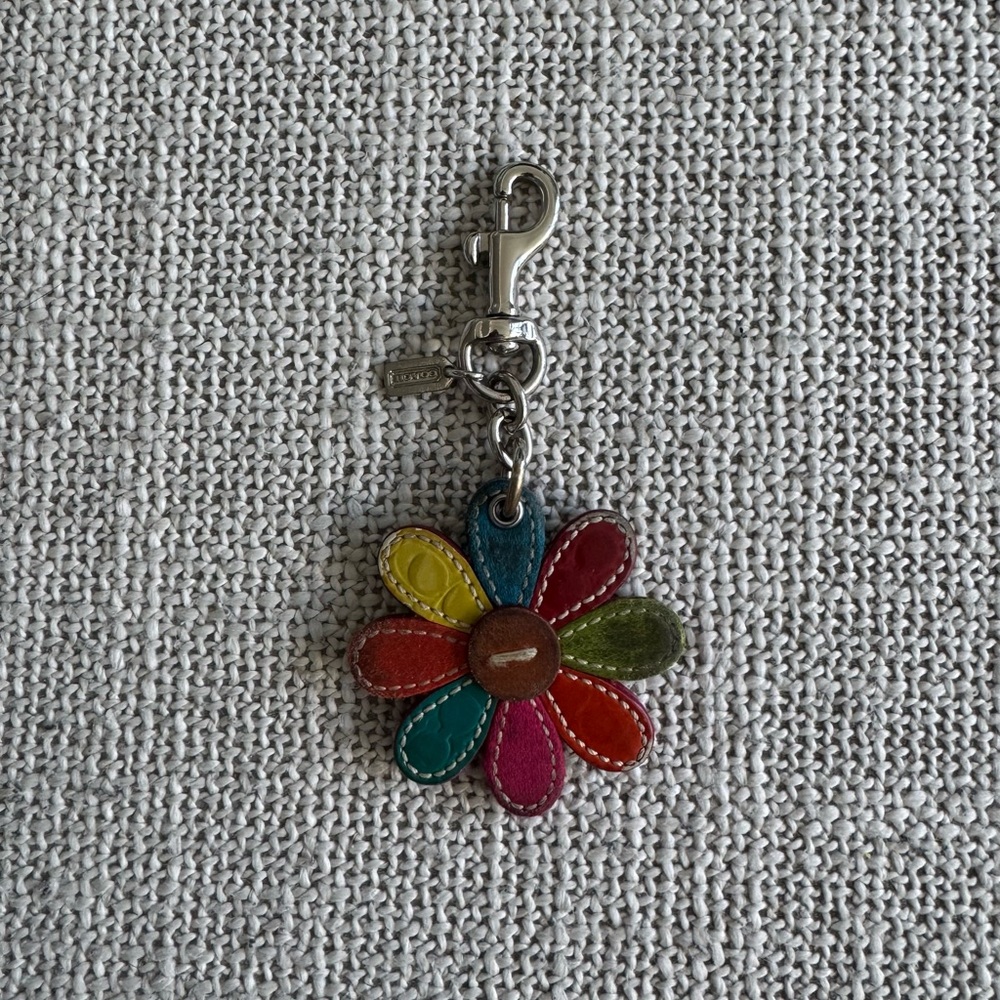Coach Flower Bag Charm Keychain
